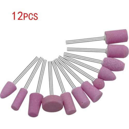 12pcs/set Abrasive Mounted Stone For Rotary Tools Grinding Stone Wheel Head Tools Accessories