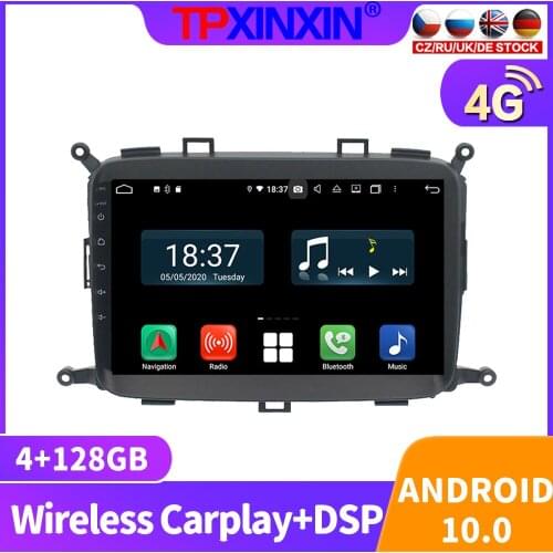 128GB Android 10 For Kia Carens 2013 - 2018 Car Radio Multimedia Video Recorder Player Navigation GPS Accessories Auto 2din DVD
