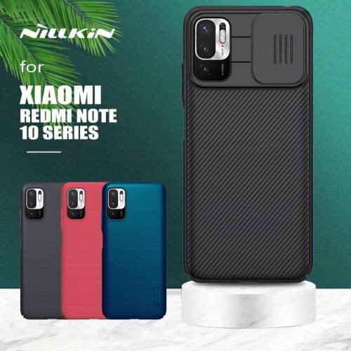 For Xiaomi Redmi Note 10 5G Case Nillkin Camshield Slide Camera Case Frosted Shield for Xiaomi Redmi Note 10S 10 Pro Max Cover