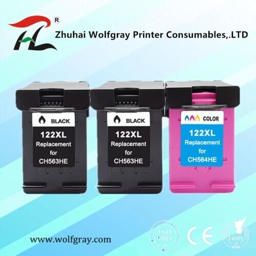 Compatible for hp122 XL Ink Cartridge for HP 122 122XL Ink for Deskjet 1000 1050A 2000 2050 2050A 3000 3050 3050A 1510 Printer