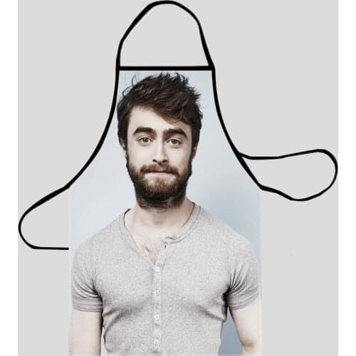 Daniel Radcliffe Kitchen Aprons For Women Oxford Fabric Cleaning Pinafore Home Cooking Accessories Apron