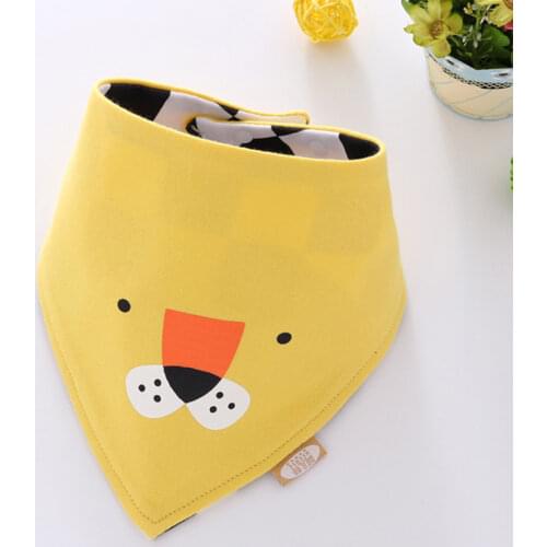 100% Cotton Baby Bib Soft Touch Collar Bib Lovely Tiger Rabbit Face Saliva Towel For Kids Novetly Boy Girl Babadors Baby Scarf