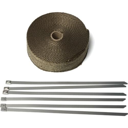 For Motorcycle Car Accessories 15M*50MM Motorcycle Exhaust Thermal Exhaust Tape Header Heat Wrap Resistant Downpipe