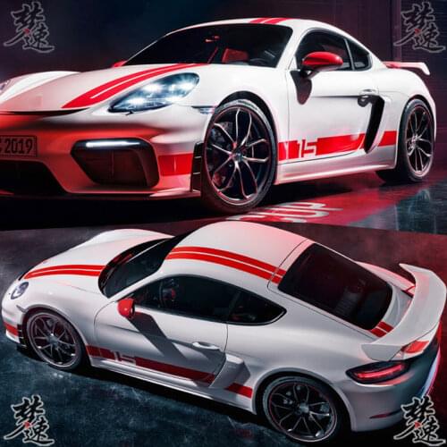 FOR Porsche 718 Cayman T car sticker racing car pull flower Boxster T personalized custom sticker sticker modification