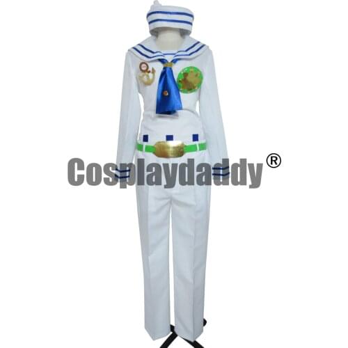 Josuke Higashikata Costume Halloween White Sailor Uniform Cosplay Costume