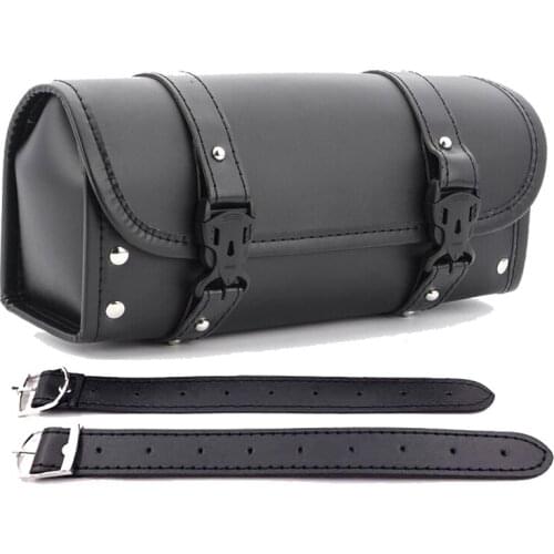 Motorcycle Front Fork Tool Bag Pouch Luggage SaddleBag PU Leather for Harley Sportster XL 1200 883 for Suzuki Boulevard Intruder
