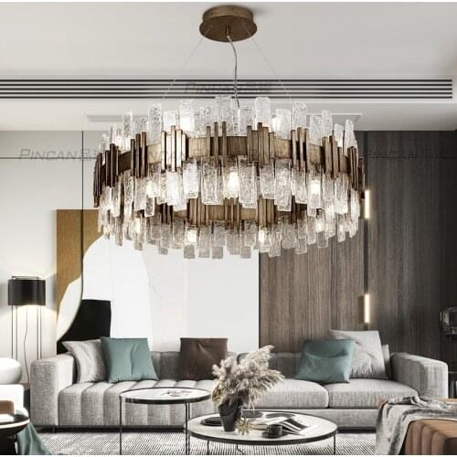 New Nordic post-modern light luxury chandelier living room bedroom dining room glass lamp Italian designer lamps