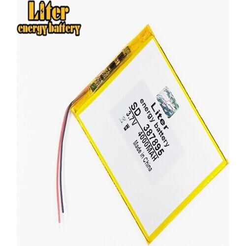The New Battery 387895 4000mAH Li-ion Tablet pc battery For 7,8,9 inch tablet PC ICOO 3.7V Polymer lithiumio