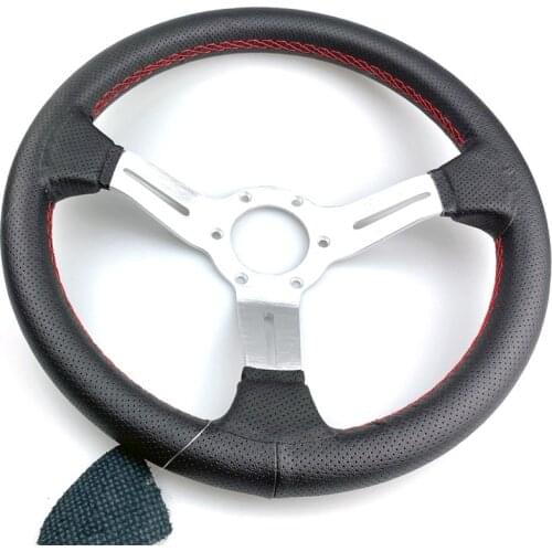 New ND 13inch/330mm Genuine Leather Steering Wheel Drift Sport Steering Wheels