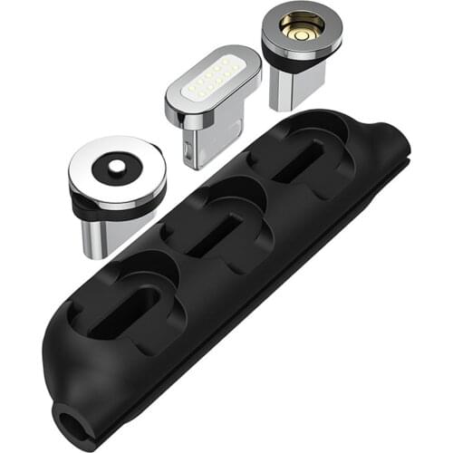 USB Cable Organizer Magnetic Cable Socket Box Portable Storage Box Magnetic Charger Socket USB Cable Holder Silicone Wire Clamp