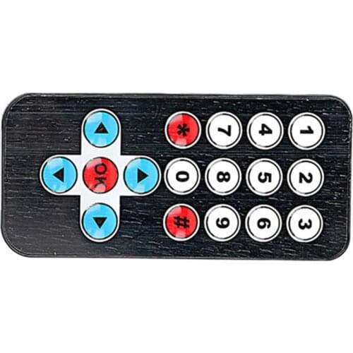 Taidacent 17 Key Black Remote Control CR2025 Wireless Infrared Remote Control Transmitter Suitable for Microbit/51 Single MCU