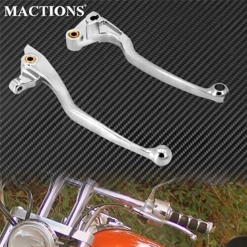 Motorcycle 2PCS Brake Clutch Lever Chrome Aluminum Hand Levers Left & Right Side For Yamaha Drag Star XVS400 650 Models