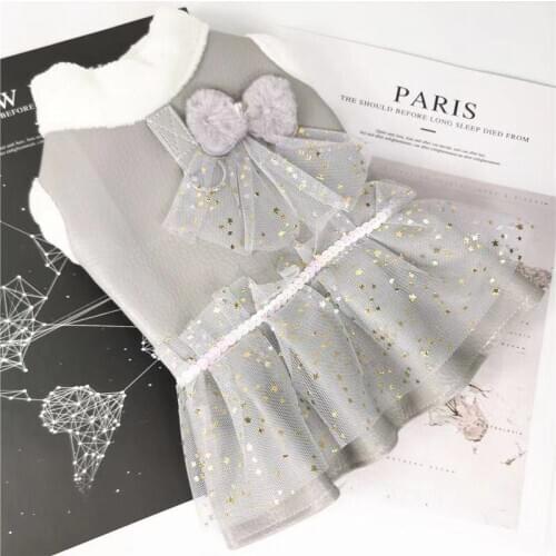 Grey wool proof sheepskin pet clothes with traction rope small and medium sized dog and cat clothes vest two legged pet products