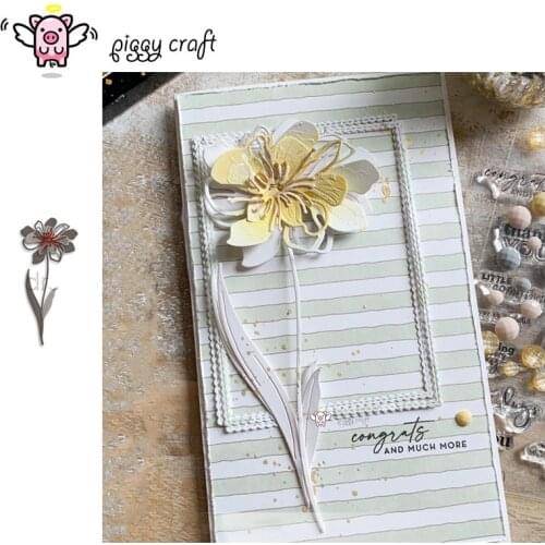 Piggy Craft metal cutting dies cut die mold 2021 New Flower decoration Scrapbook paper craft knife mould blade punch stencils
