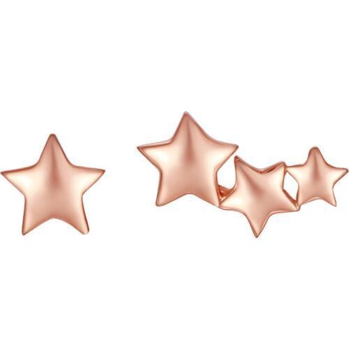 Hot sale 18K Rose Gold Earrings Women AU750 Gold Star Stud Earrings