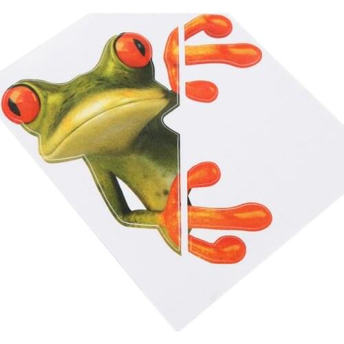 1pcs Car Stereo Frog Sticker Funny Cute Green Decal Car-styling Automobile Window Decoration car Accessories Auto Products