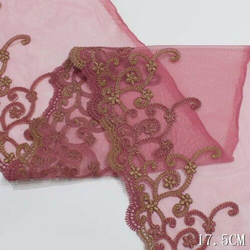 33Yards Handmade Embroidery Lace Trim Tulle Mesh Wedding Hair Bow Clothes DIY Craft Lace Fabric Sewing for Sofa Curtain Crafts