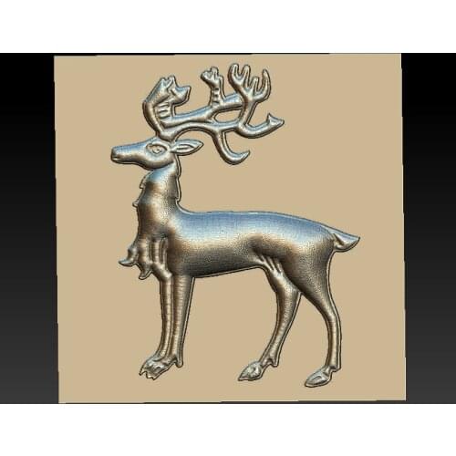 Elk 3d STL relief digital file -deer STL Model for CNC Router Aspire Artcam 3D Printer Carving Engraver Bas Relief