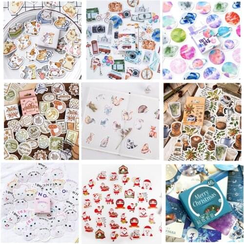45 pcs/Box Various Stickers Cute Kawaii Planner Journal Diary Scrapbooking Paper Stickers Stationery