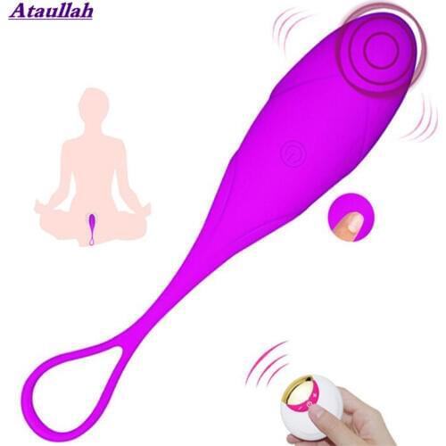 Ataullah Wireless Remote Control Vibrating Silicone Bullet Egg Vibrators USB Rechargeable Massage Ball Adult Sex Toys ST058