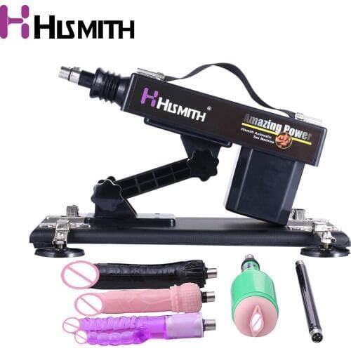 Automatic Sex Machine Gun Set with Black Big Dildo and Vagina Cup Adjustable Speed Pumping Gun Sex Toys for Women