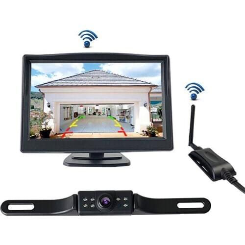 Car Rear View Camera 170 Degree IR HD Night Vision Image 5'' TFT LCD Display For Car Bus Car Monitor Reversing Camera