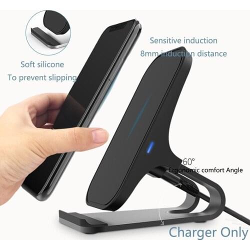 15W Qi Wireless Charger Stand For iPhone 12 11 Pro X XS Max XR 8 Samsung S20 S10 Note 20 Fast Charging Dock Station Phone Holder