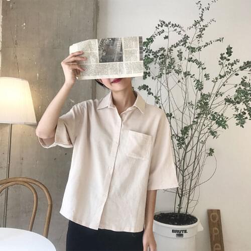 Blouse Women Summer Short Sleeve Shirt Womens Loose Half Sleeve Shirt Blusas Ropa De Mujer