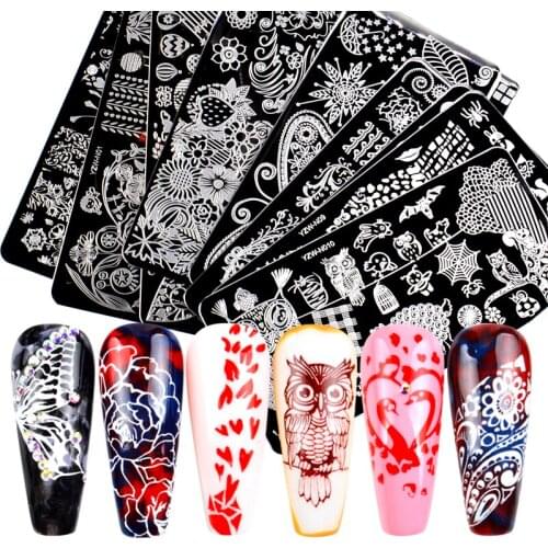 ZKO Flower Animal Pattern Nail Stamping Template Nail Design Stamping Plate Stainless Steel Nail Art Plate Stencil Tools