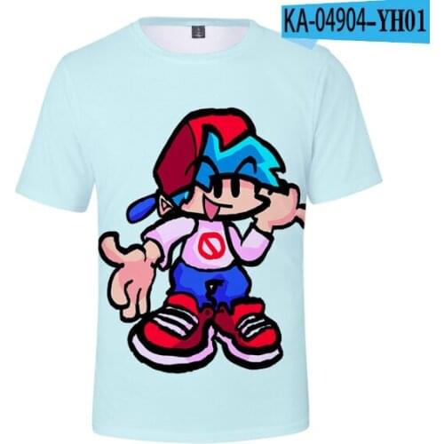 Friday Night Funkin 3D Tshirts Summer Preppy Style Boys/girls Street Clothes T-shirt Punk Style Kawaii Retro Innovation Clothes