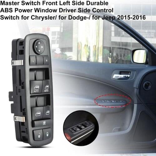 Master Switch Front Left Side Durable ABS Power Window Driver Side Control Switch 68231805AA for Chrysler/ for Dodge-/ for Jeep