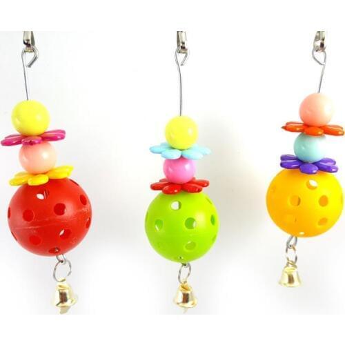 Bird Parrot Toy With Bell For Cockatoo Parakeet Bird Play Toy Swing Bird Cage Accessories D791