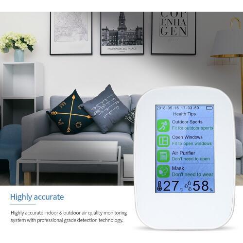 KKMOON D9-B/D9-D/D9-H Digital Air Quality Monitor Detector Indoor/Outdoor HCHO and TVOC Tester CO2 Meter with Built-in Battery