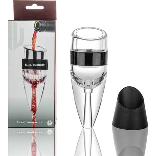 Red Wine Fast Decanter Portable Quick Aerating Tool With Box Pump With Vacuum Magic Stainless Steel Bottle Liqueur Accessories
