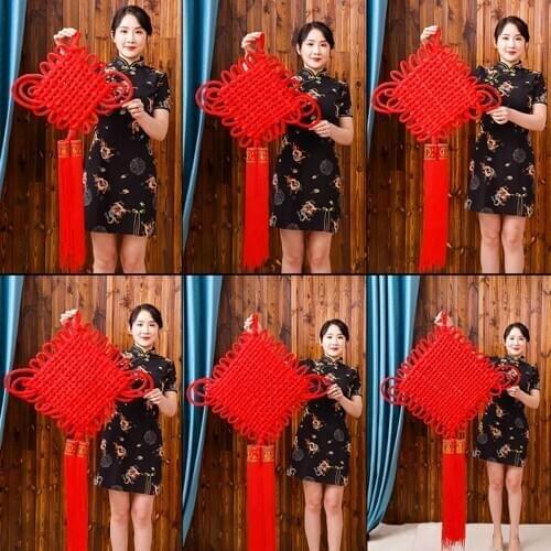 Red Chinese Knot Spring Festival Couplets Pendants Chinese New Year Decorations Happiness DIY Wedding Lucky Auspicious Gifts