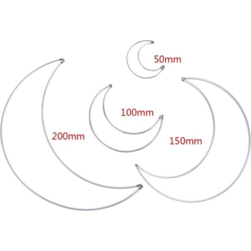 Metal Dream Catcher Moon Hoop for DIY Handmade Dreamcatcher Macrame Material Accessories Craft