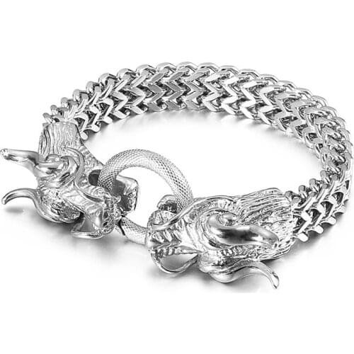 Mens Stainless Steel Bracelet Trend Jewelry Titanium Steel Double Lead Domineering Mesh Braided Chain Bracelet Accessories Gift
