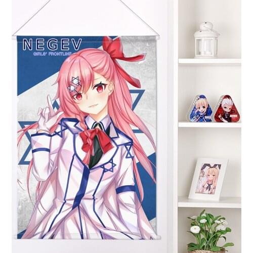 Flat New Japanese Anime Cartoon Girls Frontline Peach Skin Velvet Wall Scroll Poster Print