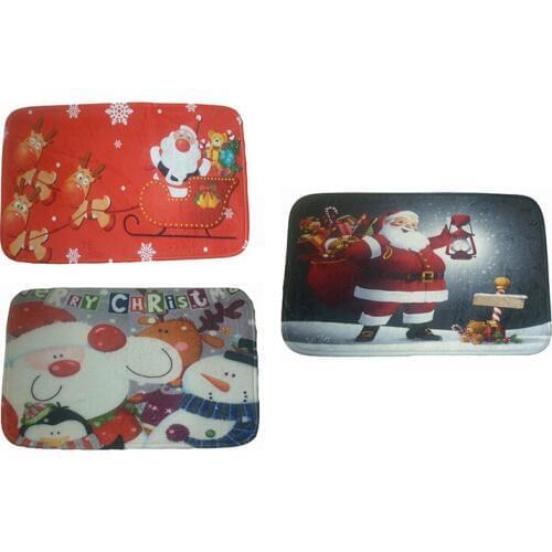 Anti-slip Christmas Door Mat Floor Carpet Outdoor Rugs Room Santa Claus Merry Christmas Decorations For Christmas Gift