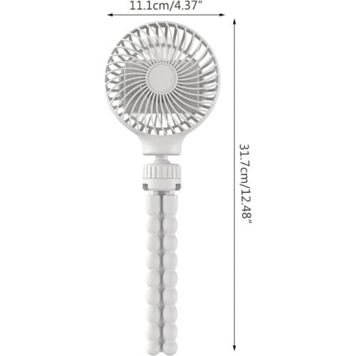R9UD Portable Stroller Fan Battery Operated Fan With Flexible Tripod Desk Fan Wrapped on Stroller/Car Seat/Student Bed/Bike