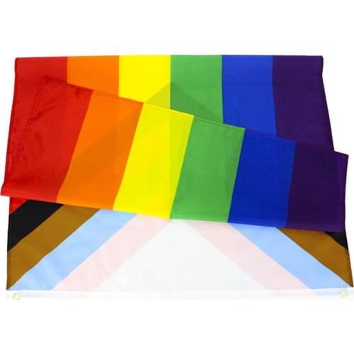 Gay Pride Rainbow Flag LGBTQ Flags 3x5 FT Gay Lesbian Bisexual Transgender, Vibrant Color UV Fade Resistant Long Lasting Flag
