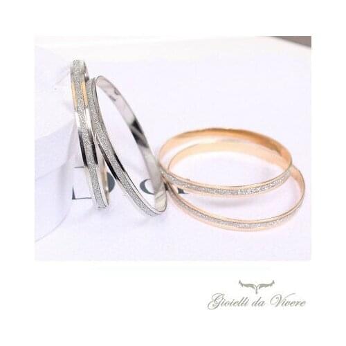 Silver fancy gold plated womens jewelry glitter steel bracelet 99 S0316 sent from Italy