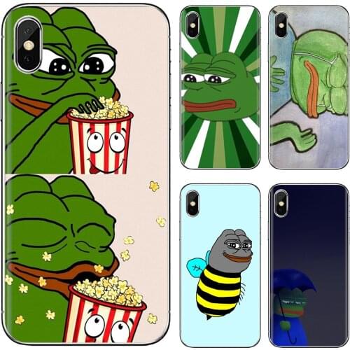 Silicone Cover Bag For Huawei Nova 2 2i 3 3i Y3 Y5 Y6 Y7 Y9 Prime 2015 2016 2017 2018 2019 Sad-Frog-C-Art-Feels-Bad-Man