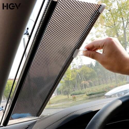 HGV Car Windshield SunShade Cover Automatic Retractable Sunblind Sun Protection for Car Front Window Windshield Sun Shade