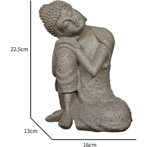Thai Buddha Statues Bonsai Figurine Outdoor Backyard Hallway Zen Garden Patio Housewarming Indoor Home Office Art Decors