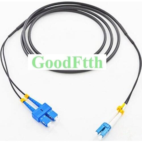 Tactical Field Armored Patch Cord SC-LC UPC SM 2Cores Duplex TPU 100-500m