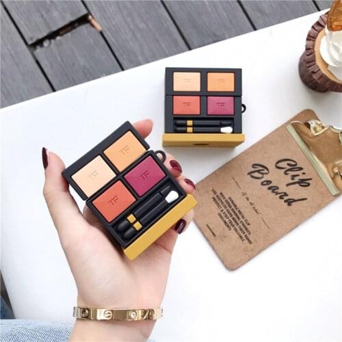 Eye shadow dressing case Cover for Airpods 1 2 3 Pro Earphone Case 3D Cartoon Soft Bluetooth Wireless Protect Case for Airpod