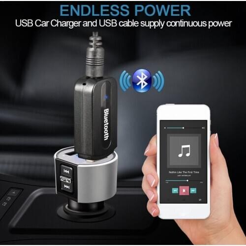 USB Bluetooth Audio Music Receiver Hot Portable Wireless Audio Audio Music Transmitter Receiver 3.5mm USB Cable Bluetooth H9O0