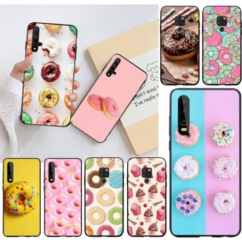Tasty Cup cake Donuts dessert heart food Soft Phone Cover Capa for Huawei P40 P30 P20 lite Pro Mate 30 20 Pro P Smart 2019 prime