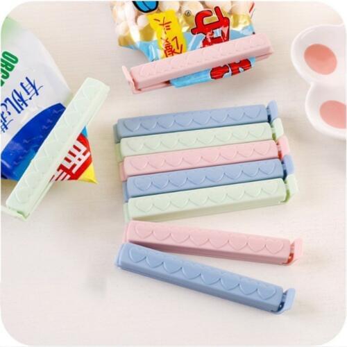 12pcs/lot 5pcs/lot Food Snack Storage Sealing Seal Bag Clips Sealer Clamp Food Bag Clips Kitchen Tool Home Food Close Clip Seal
